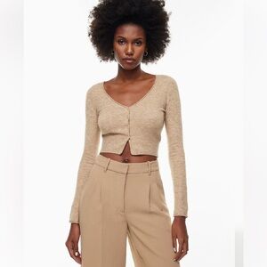 Aritzia Wilfred Wool & Cashmere Blend Santorini Soft Buttoned Cardigan Size XS